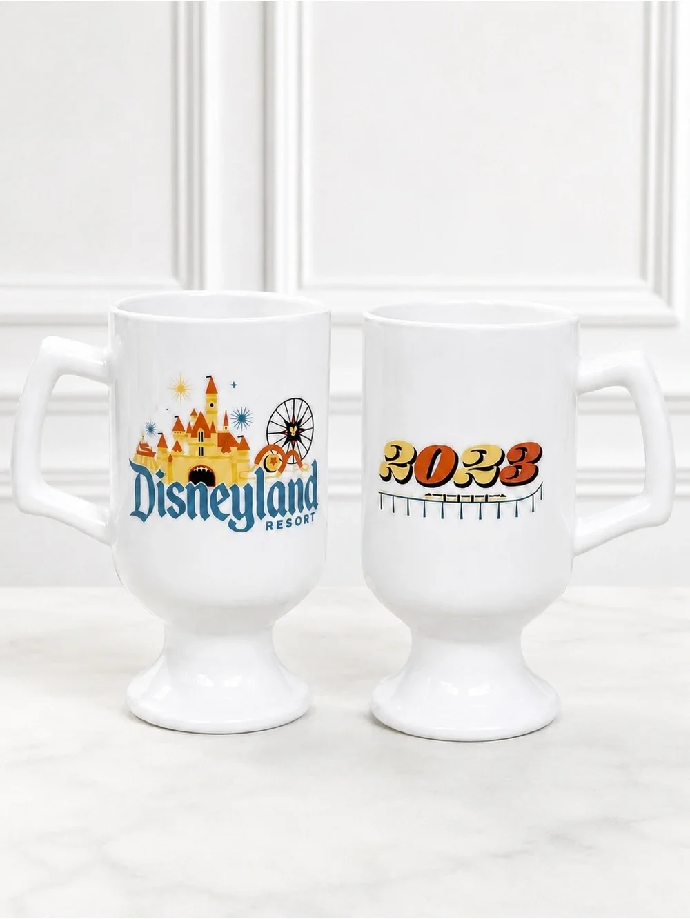 DISNEY Set of 2 Latte Mug Authentic Disneyland Resort 2023 Collectible Stoneware